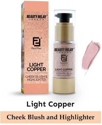 Beauty Relay London Face 2 Face Cheek Blush And  Highlighter(Light Copper)