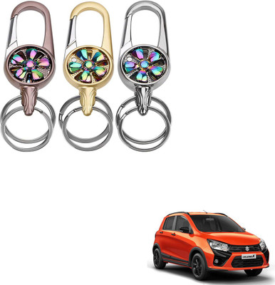 SEMAPHORE Rotating Spinner Design Metal Key Ring for Hyundai Aura Key Chain