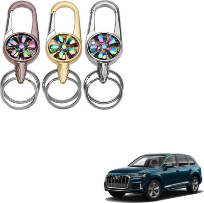 SEMAPHORE Metal Spinner Rotating Design Key Ring For Kia Seltos Key Chain