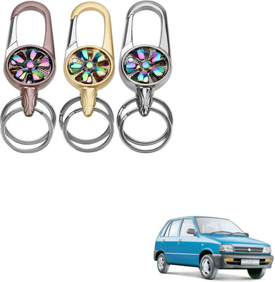 SEMAPHORE Metal Spinner Rotating Design Key Ring For Nissan Leaf Key Chain