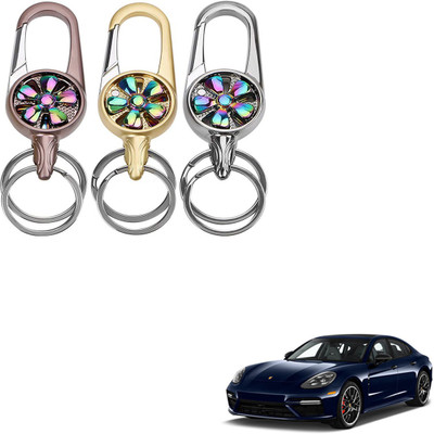 SEMAPHORE Rotating Spinner Design Metal Key Ring for Hyundai Isuzu D-Max V-Cross Key Chain
