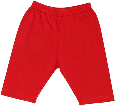 NIORT FASHION Short For Boys Casual Solid Cotton Blend(Red, Pack of 1)