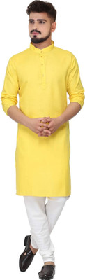 CELLUX Men Kurta Churidar Set