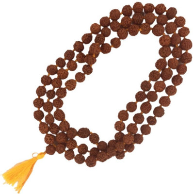 Mayapuri Rudraksha Japa Mala 108 Beads Original for Prayer Beads/Jaap/Puja & Astrology (Pack of 1) Wood Chain