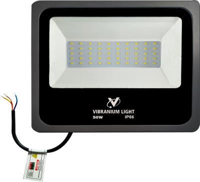 VIBRANIUM LIGHT VIBFL50P 50W FLOOD LIGHT COOL WHITE (PACK OF - 1) Flood Light Outdoor Lamp(Grey)