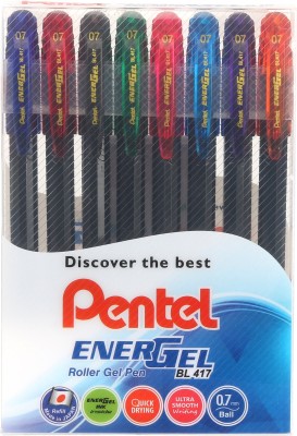 PENTEL Energel 8 Ink Colours Roller Gel Pen(Pack of 8, Multicolor)