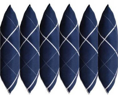 Pakkhi Polyester Fibre Stripes Sleeping Pillow Pack of 6(Blue)