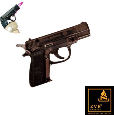 ZVR Mini Metal Gun Shaped Windproof Flame Cigarette Lighter / Pistol Lighter Small Pocket Portable Slim Premium Quality Lighter for Smokers Pocket Lighter