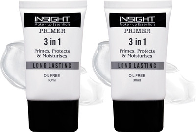 Insight 3 In 1 Oil Free Primer (Pack Of 2) Primer  - 60 ml(Transparent)