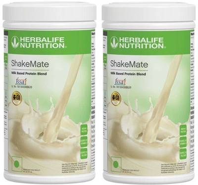 HERBALIFE Shakemate Milk based protein blend powder-500g-2 Pack Plant-Based Protein  (1000 g, VANILLA)