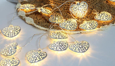 U.R.M. Enterprises 6 LEDs 9.14 m Yellow Steady Heart Rice Lights(Pack of 1)