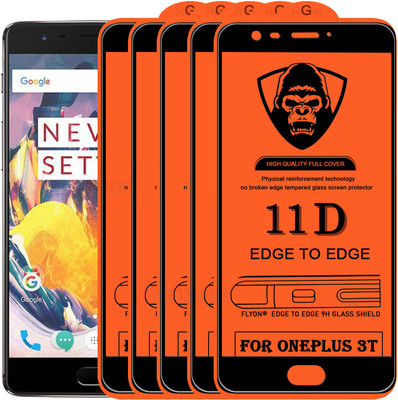 MaxR Edge To Edge Tempered Glass for OnePlus 3T(Pack of 5)