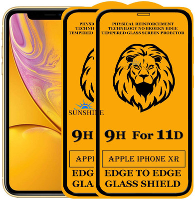 SUNSHINE Edge To Edge Tempered Glass for Apple iPhone XR(Pack of 2)