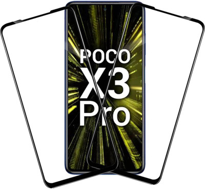 aplexx Edge To Edge Tempered Glass for Poco X3 Pro, Poco X3(Pack of 2)