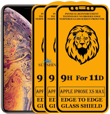 SUNSHINE Edge To Edge Tempered Glass for Apple iPhone XS Max(Pack of 3)
