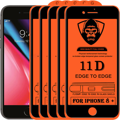 MaxR Edge To Edge Tempered Glass for Apple iPhone 8 Plus(Pack of 5)