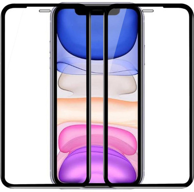 aplexx Edge To Edge Tempered Glass for Apple iPhone XR, Apple iPhone 11(Pack of 2)