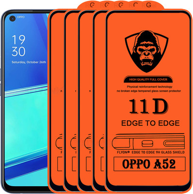 MaxR Edge To Edge Tempered Glass for Oppo A52 2020(Pack of 5)