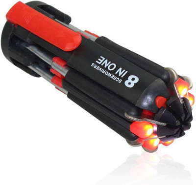 SEAHAVEN Torch screwdriver 8 in 1 multifunction Combination Screwdriver Set Precision Screwdriver Set(Pack of 8)