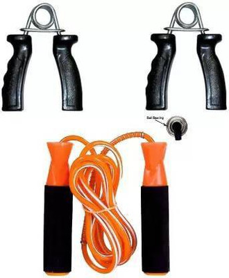 L'AVENIR Sports & Fitness Premium Quality Ball Bearing Jump Rope + Pair of Hand Grip Ball Bearing Skipping Rope(Length: 274 cm)