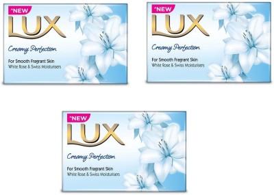 LUX CREAMY PERFECTION FOR SMOOTH FRAGRANT SKIN WHITE ROSE AND SWISS MOISTURISERS (3*125G)(3 x 125 g)