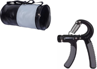 EMMKITZ Combo Quality Sports Bag/ gym Bag for gym with Adjustable Heavy Grips Hand Gripper Hand Grip/Fitness Grip