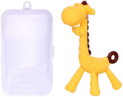 TINNY TOTS Baby Giraffe Soother Teether Toy| Textured Infant Teething Relief Pacifier| Natural & Organic BPA-Free Silicone Chewing Toy Teether With Dust-free Transparent Travel Cum Protective Case For Babies/Toddlers/Newborns(YELLOW) Teether and Feeder(YELLOW GIRAFFE) TINNY TOTS Baby Giraffe Soother Teether Toy| Textured Infant Teething Relief Pacifier| Natural & Organic BPA-Free Silicone Chewing Toy Teether With Dust-free Transparent Travel Cum Protective Case For Babies/Toddlers/Newborns(YELLOW) Teether and Feeder(YELLOW GIRAFFE)