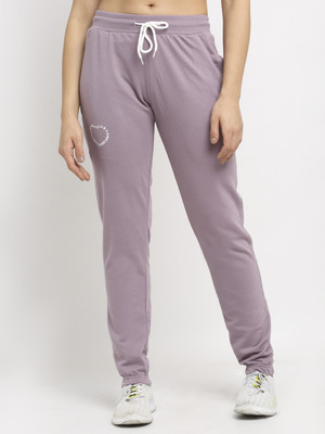 Club York Solid Women Purple Track Pants