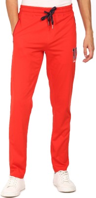 U.S. POLO ASSN. Solid Men Red Track Pants