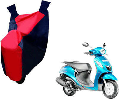 Selifaur Two Wheeler Cover for Yamaha(Fascino, Red, Blue)