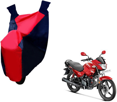 Selifaur Two Wheeler Cover for Hero(Glamour, Red, Blue)
