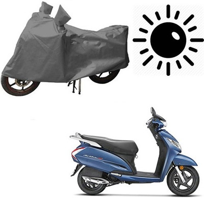 Atulit enterprises Waterproof Two Wheeler Cover for Honda(Activa 125, Grey)