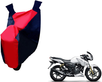 Selifaur Two Wheeler Cover for TVS(Apache RTR 180, Red, Blue)
