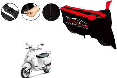 MotorSports Two Wheeler Cover for Piaggio(Vespa VXL 125, Red)