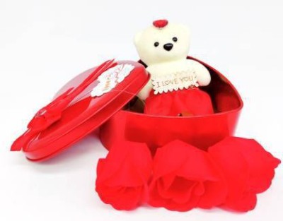 shopncreate Artificial Flower, Soft Toy Gift Set