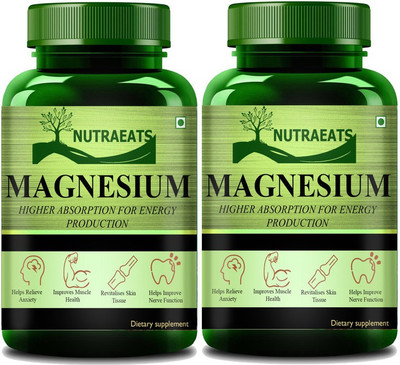 NutraEats Magnesium Complex Supplement with Magnesium Glycinate Ultra(2 x 60 Capsules)