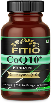 FITIO 120mg Coenzyme Q10 Capsules with Piperine Supplement for Heart Health Premium(60 Capsules)