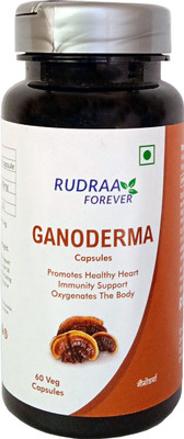 RUDRAA FOREVER Ganoderma 500mg 60 Veg Cap For Boosting Immunity & Healthy Heart, Improve memory(60 Capsules)
