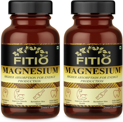 FITIO Calcium, Magnesium, Zinc, D3 & B12 Tablets Advanced(2 x 60 Capsules)