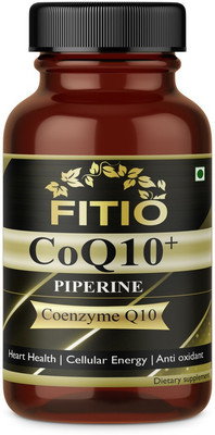 FITIO Coenzyme Q10 ,COQ10 100mg High Absorption with Piperine & DHA Advanced(60 Capsules)