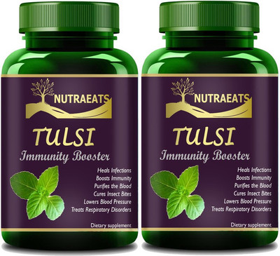 NutraEats Holy Basil (Tulsi Extract) Natural Antioxidants Pro(2 x 60 Capsules)