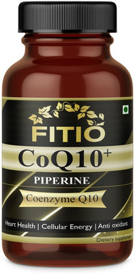 FITIO Coenzyme Q10 ,COQ10 100mg High Absorption with Piperine & DHA(60 Capsules)