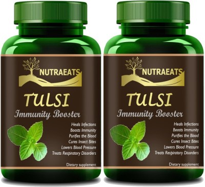 NutraEats Tulsi Immunity Booster with Natural Vitamin C & Zinc Pro(2 x 60 Capsules)