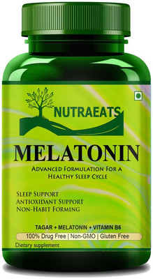 NutraEats Sleeping Pills Aid for Deep Sleep with Melatonin & Valerian Premium(60 Capsules)