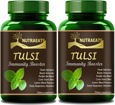 NutraEats Tulsi Immunity Booster with Natural Vitamin C & Zinc Advanced(2 x 60 Capsules)