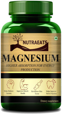 NutraEats Chelated Magnesium Glycinate Citrate Oxide Supplement Ultra(60 Capsules)