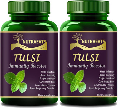 NutraEats Holy Basil (Tulsi Extract) Natural Antioxidants Premium(2 x 60 Capsules)
