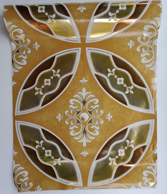 GRAH PRAVESH Embossed Classics Gold Wallpaper(L x W: 1000 cm x 53 cm)