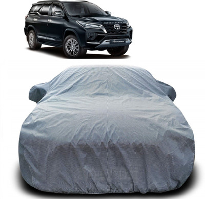 AutoKick Car Cover For Toyota Fortuner (With Mirror Pockets)(Grey)