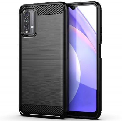 NIMMIKA ENTERPRISES Back Cover for xiaomi redmi 9 power hybrid back cover(Black, Flexible, Silicon, Pack of: 1)